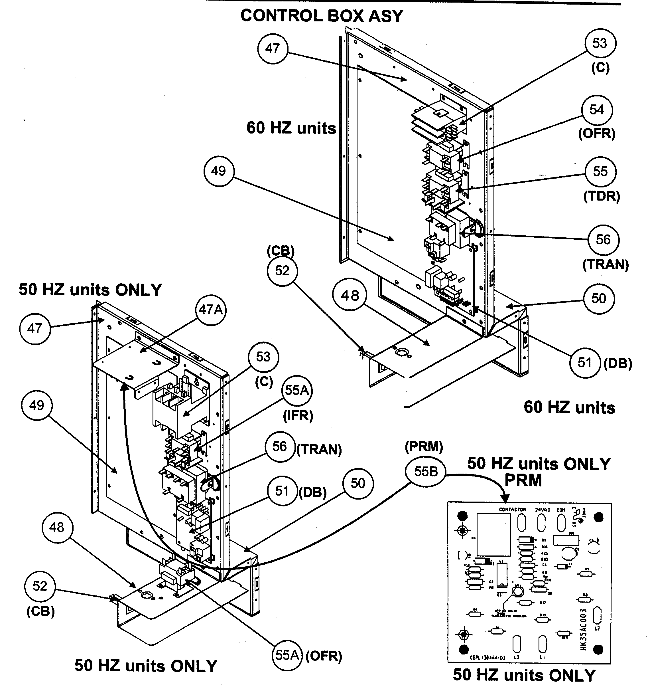 Control box assy