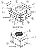 Front view/louver option/rear view