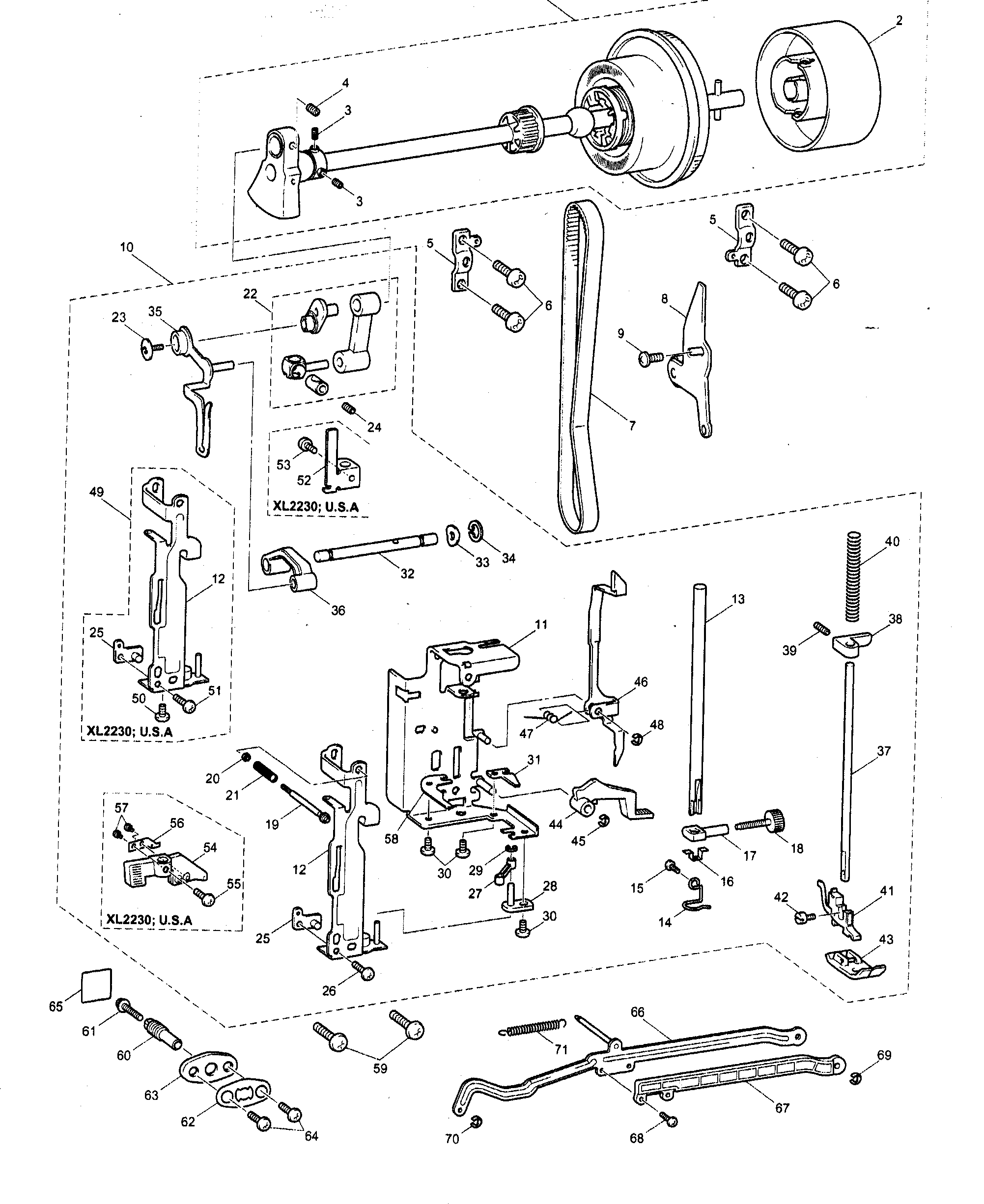 MOTOR ASSY/BELT ASSY