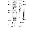 Dyson DC15 BALL cyclone/bin/wand/hose/u-head assy diagram