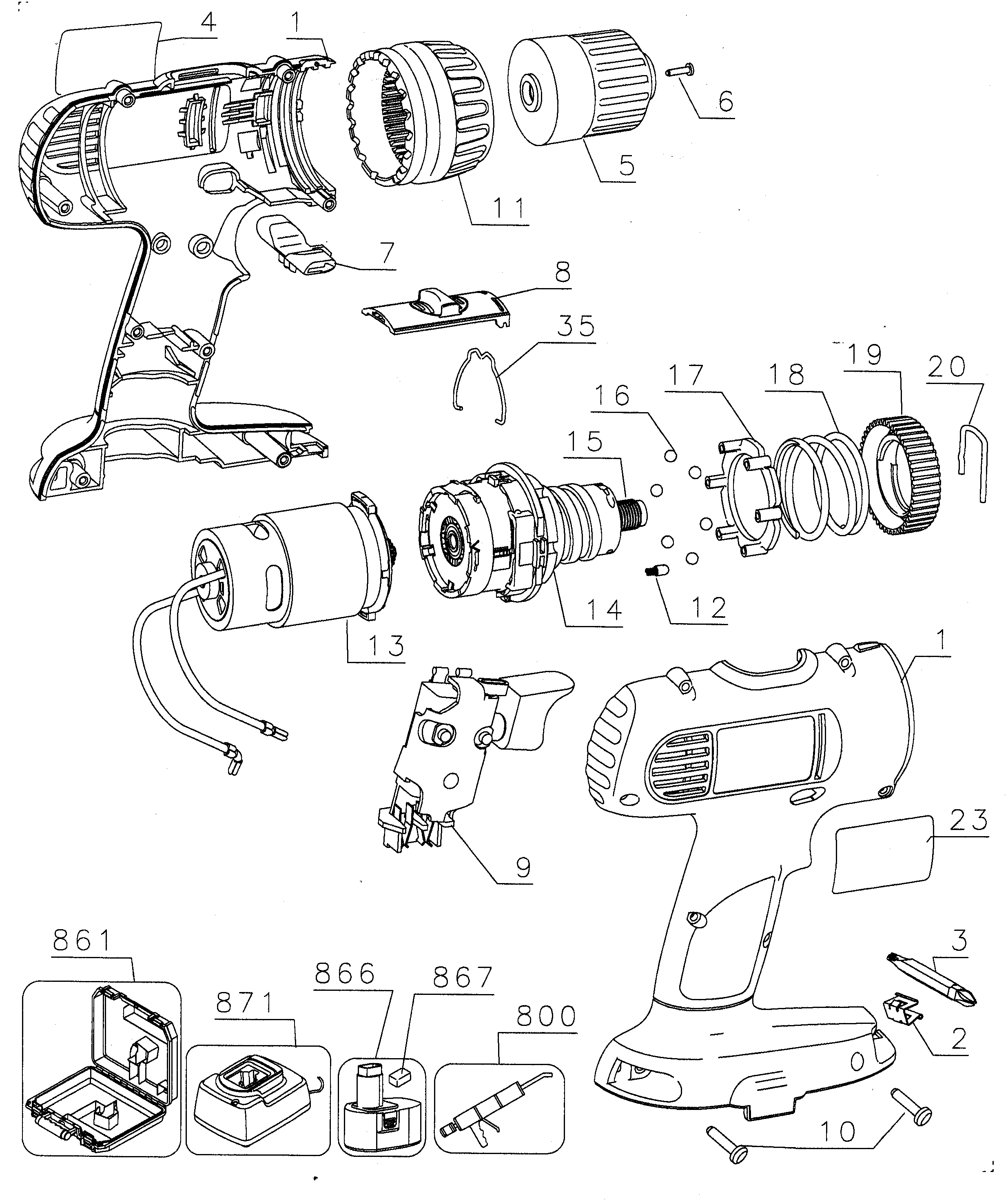 Drill assy