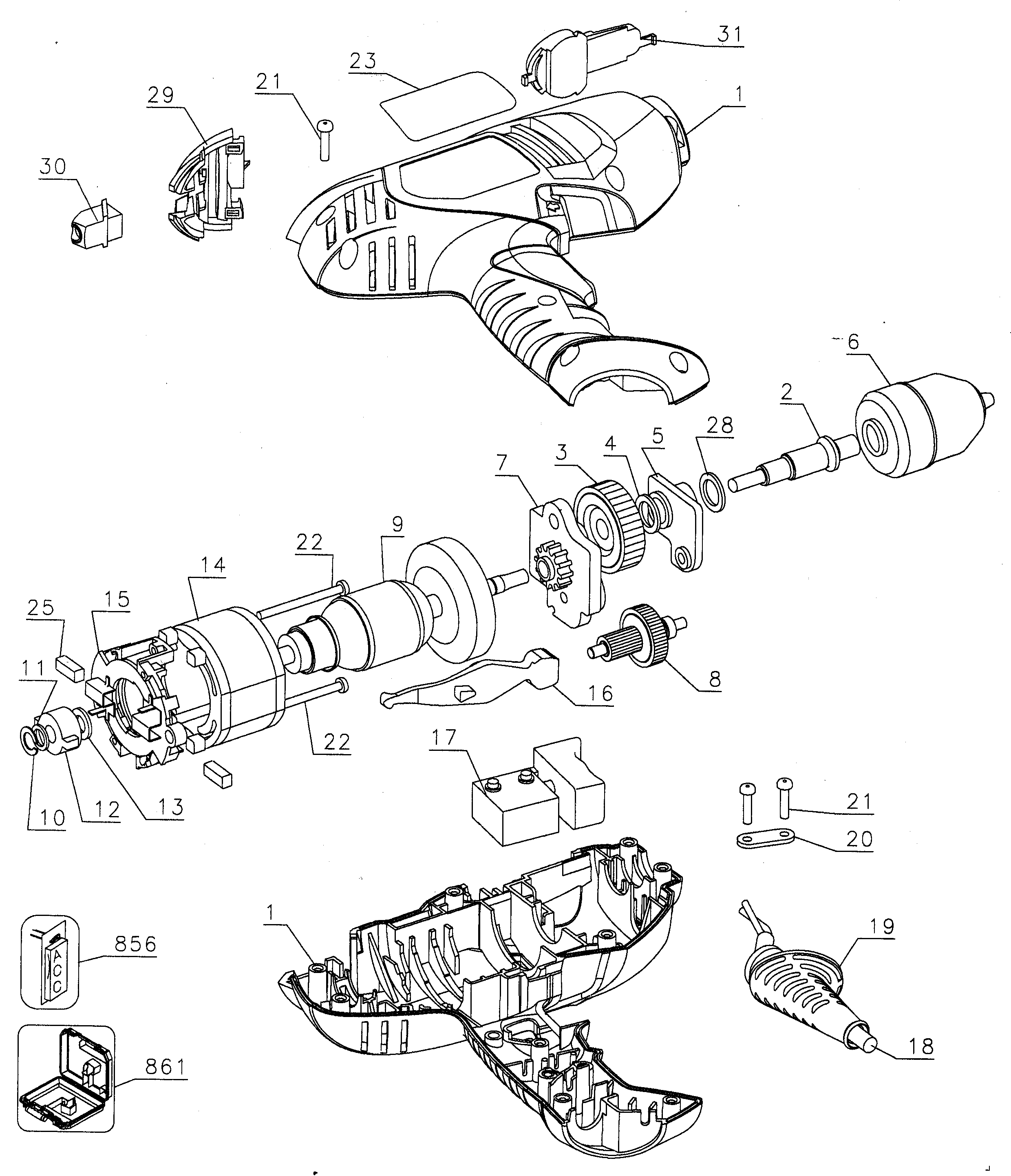 Drill assy