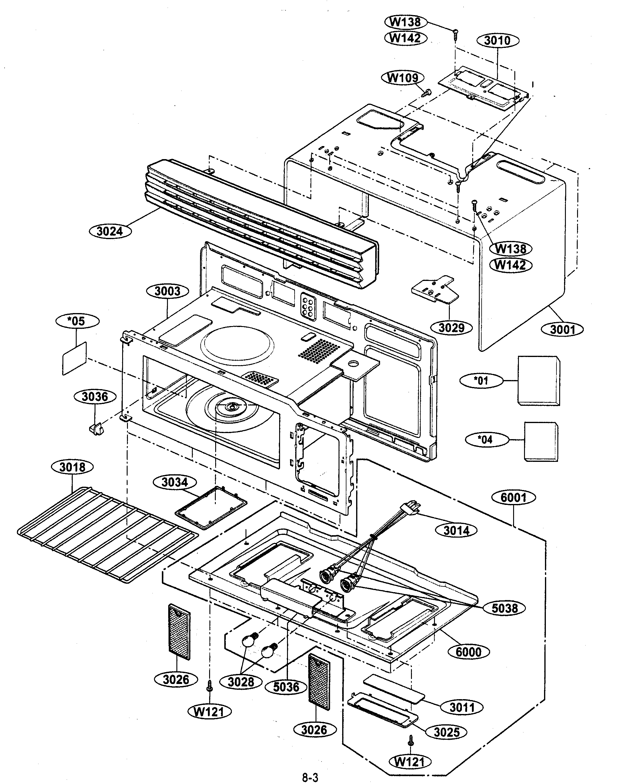 Oven cavity parts