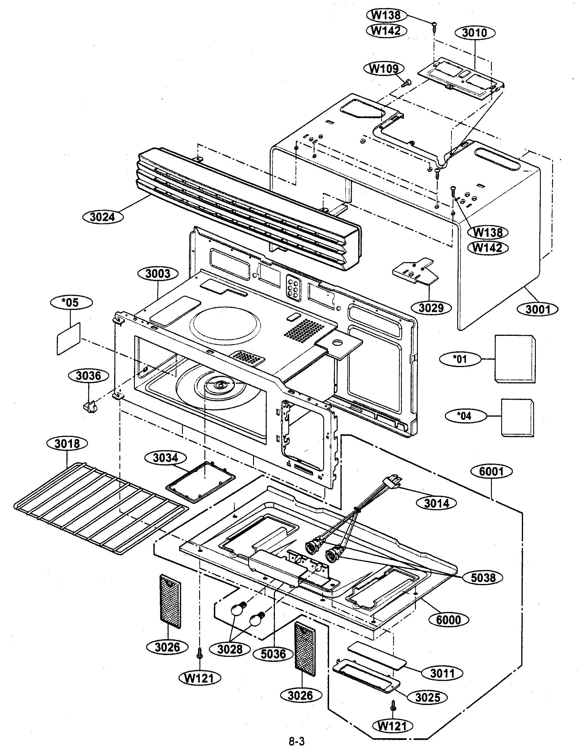 Oven cavity parts