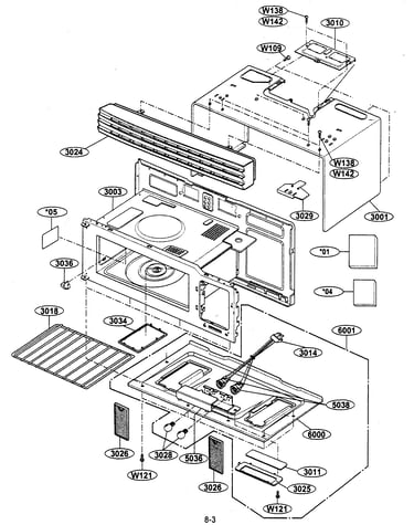 Oven cavity parts