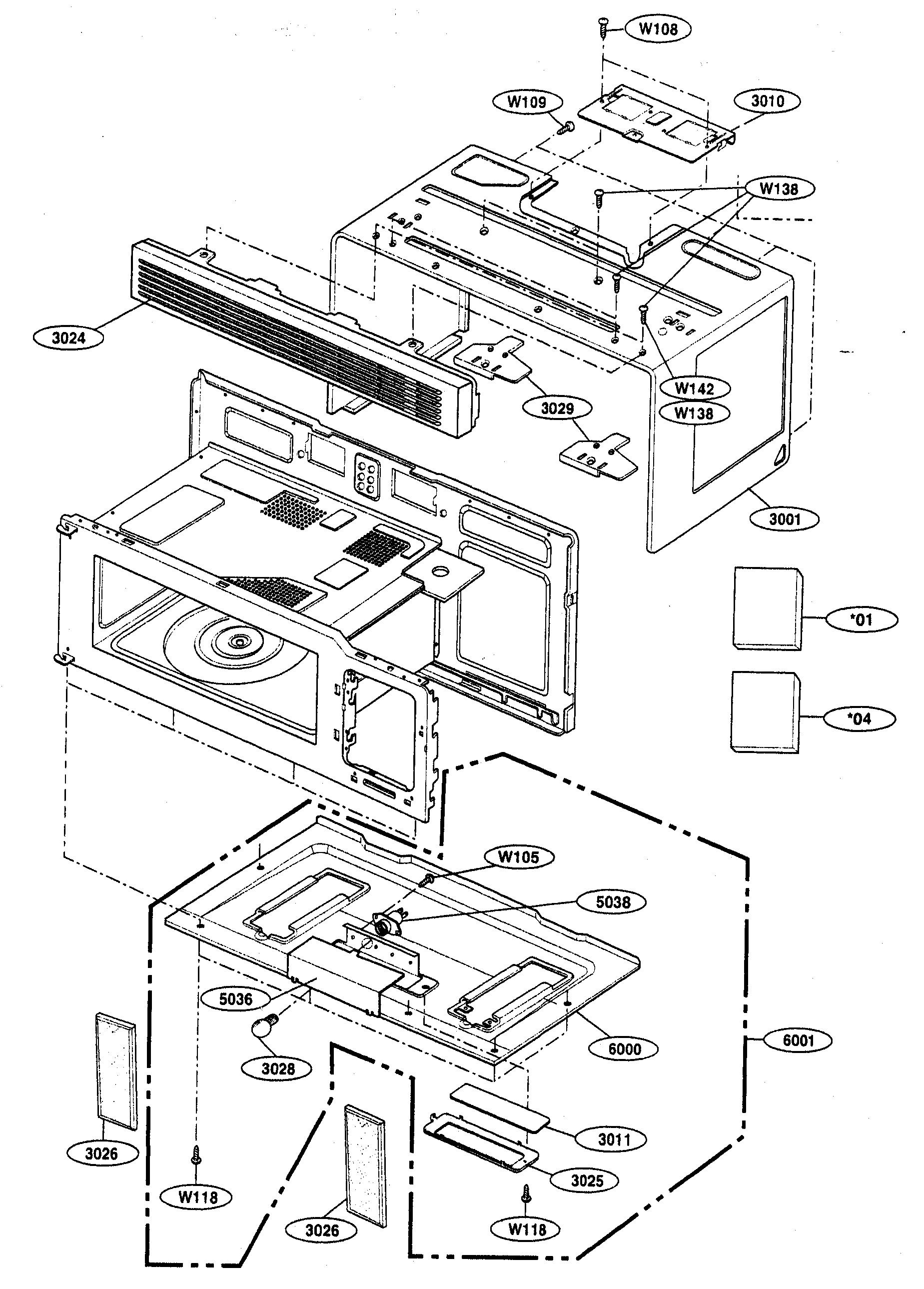 OVEN CAVITY PARTS