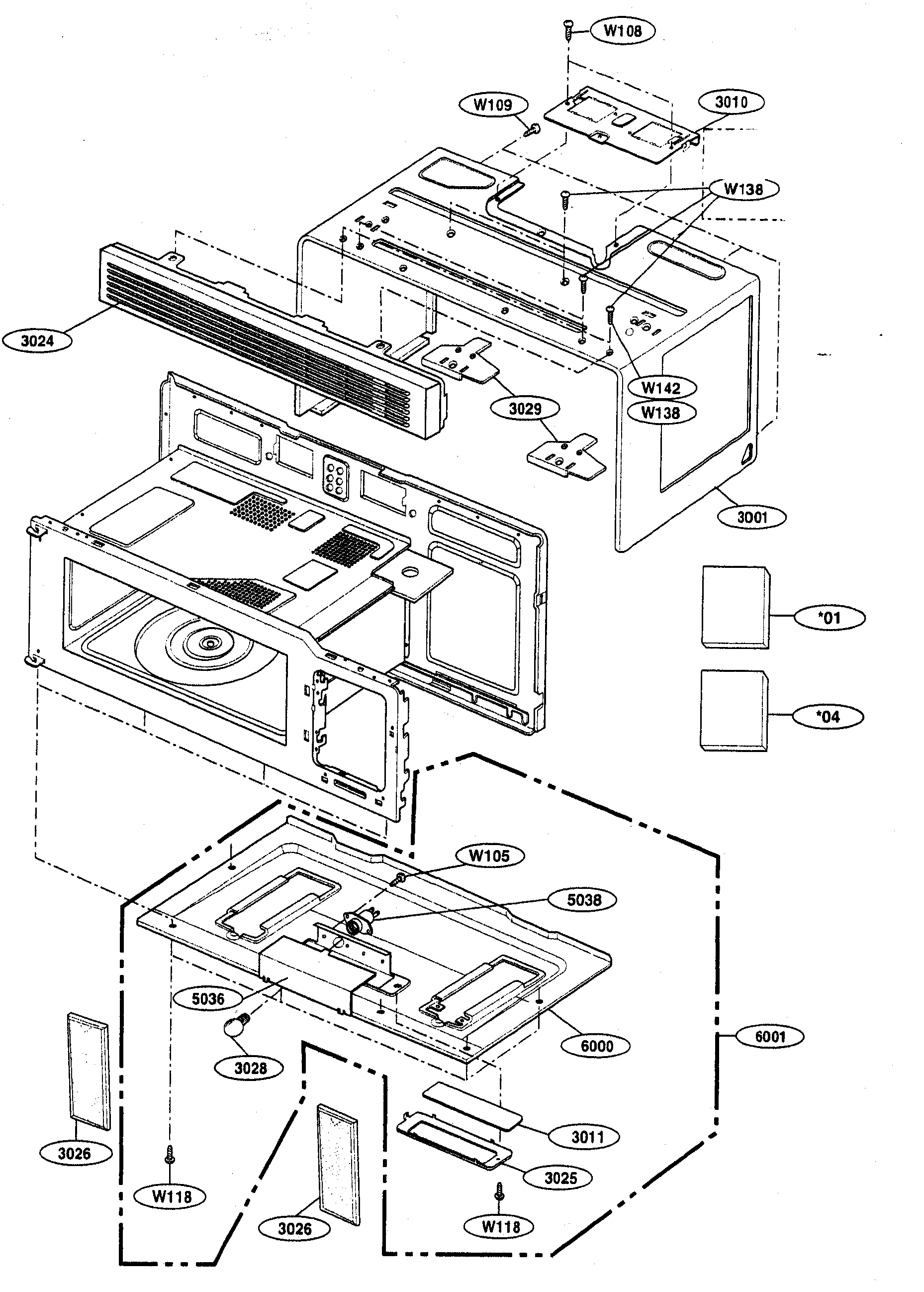 OVEN CAVITY PARTS