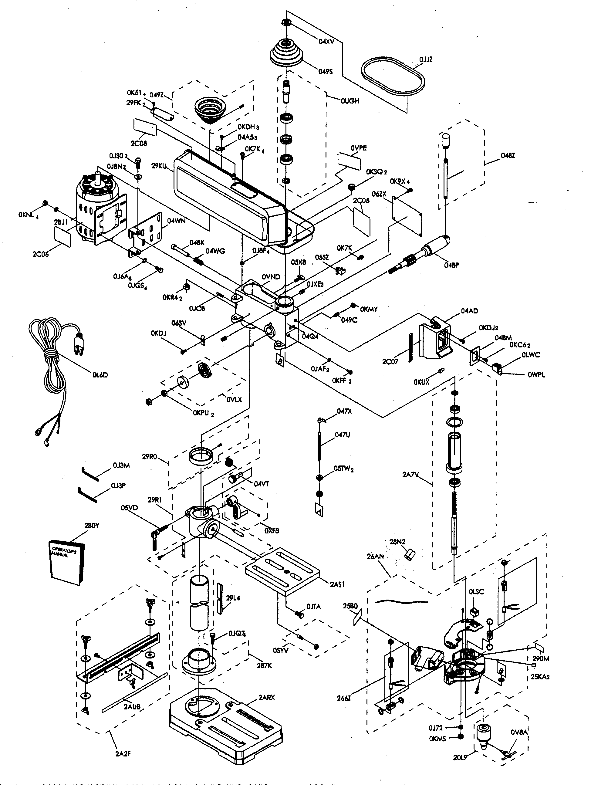 Drill press assy