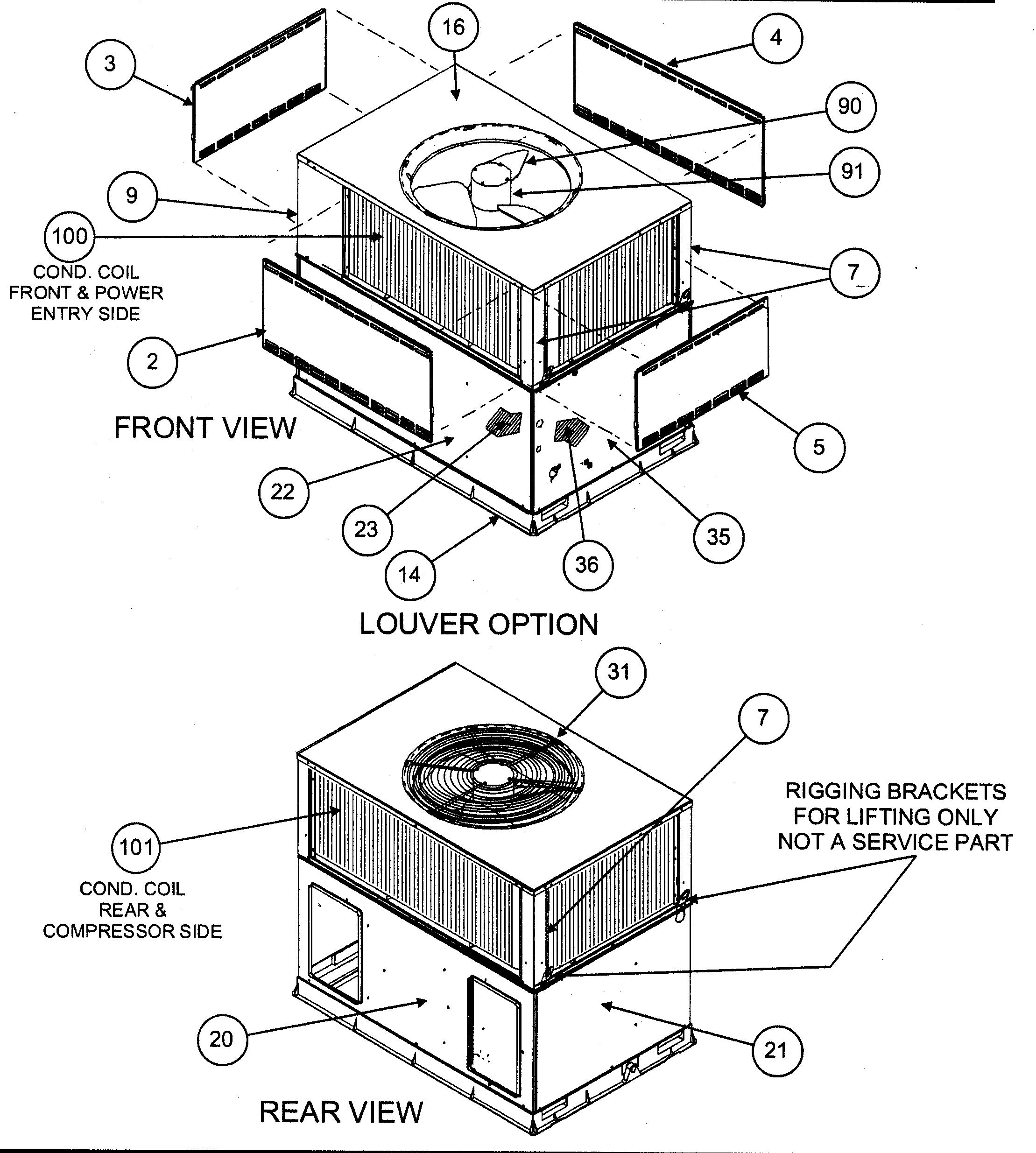 FRONT VIEW/REAR VIEW