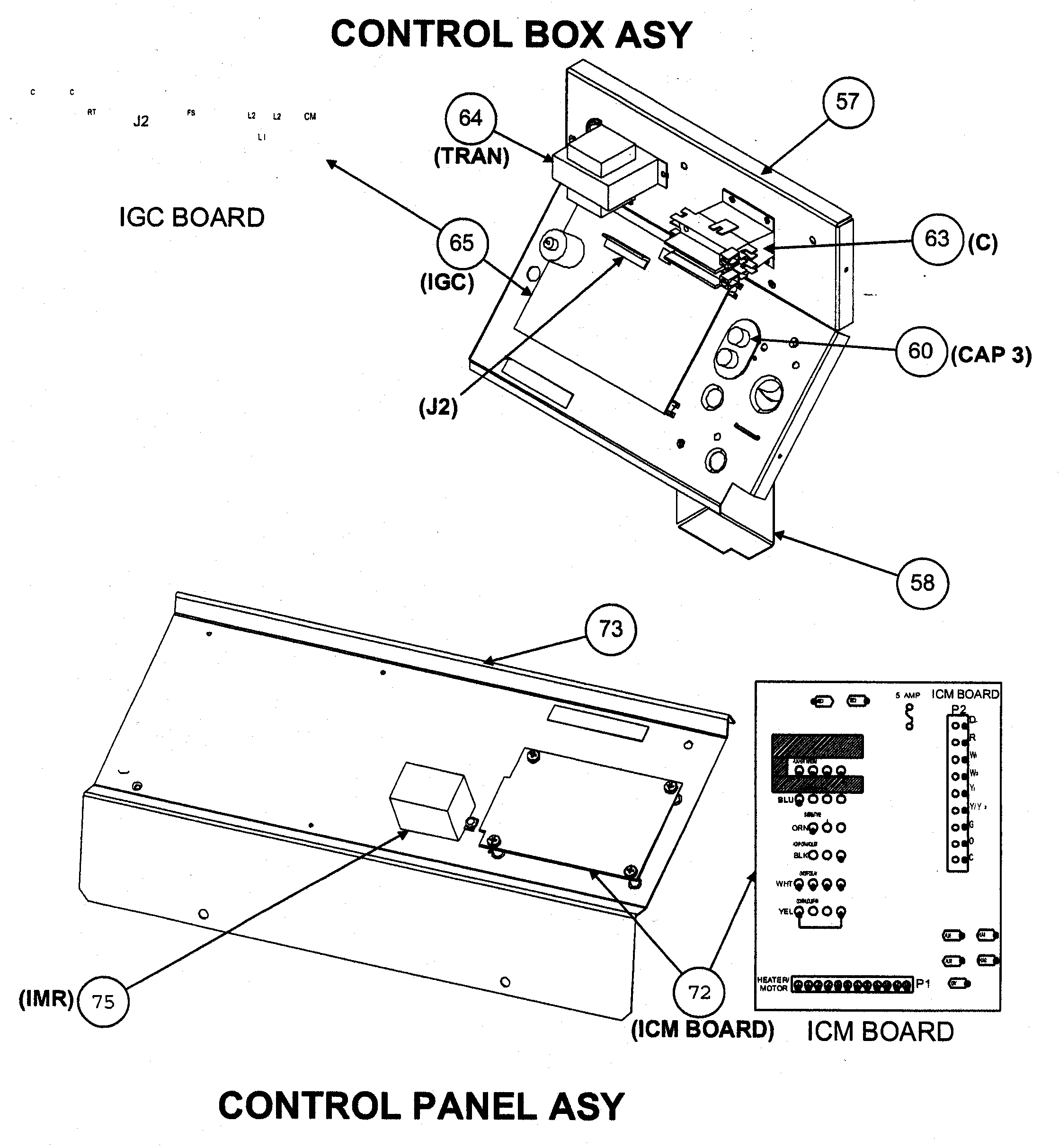 Control box assy/control panel assy