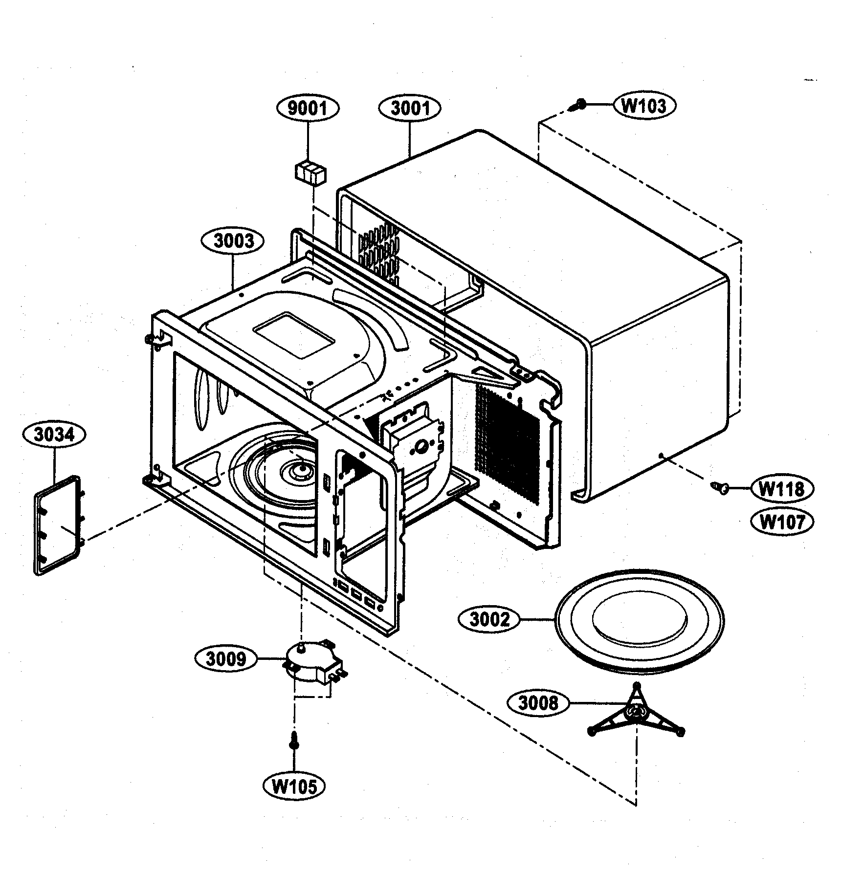 Oven cavity parts