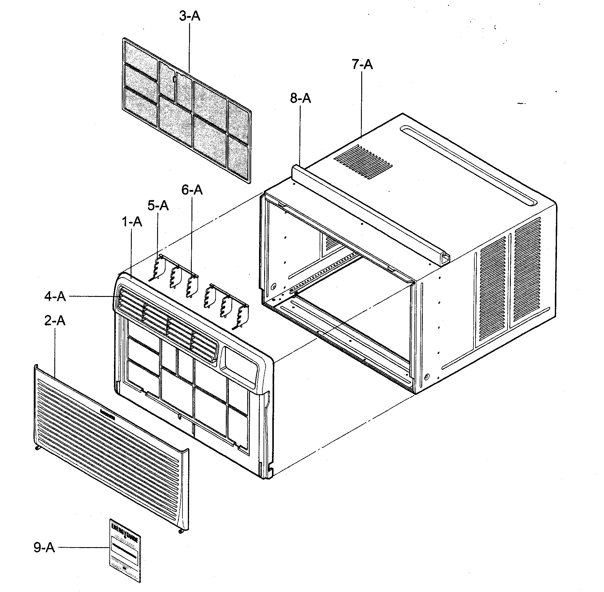 CABINET/FRONT GRILLE ASSY