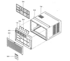 Kenmore 58075180500 cabinet/front grille assy diagram