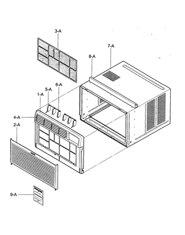 Cabinet/front grille assy