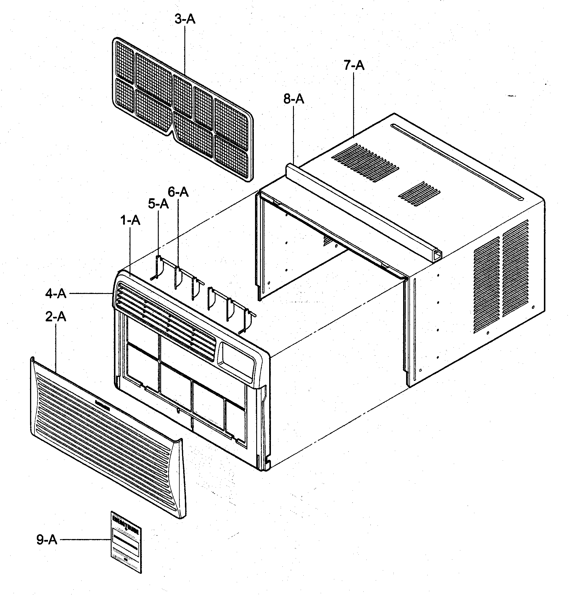 CABINET/FRONT GRILLE ASSY