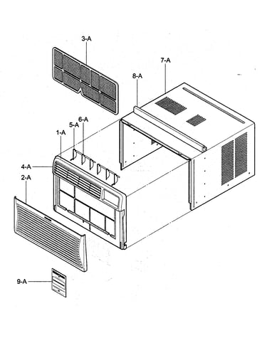 Cabinet/front grille assy