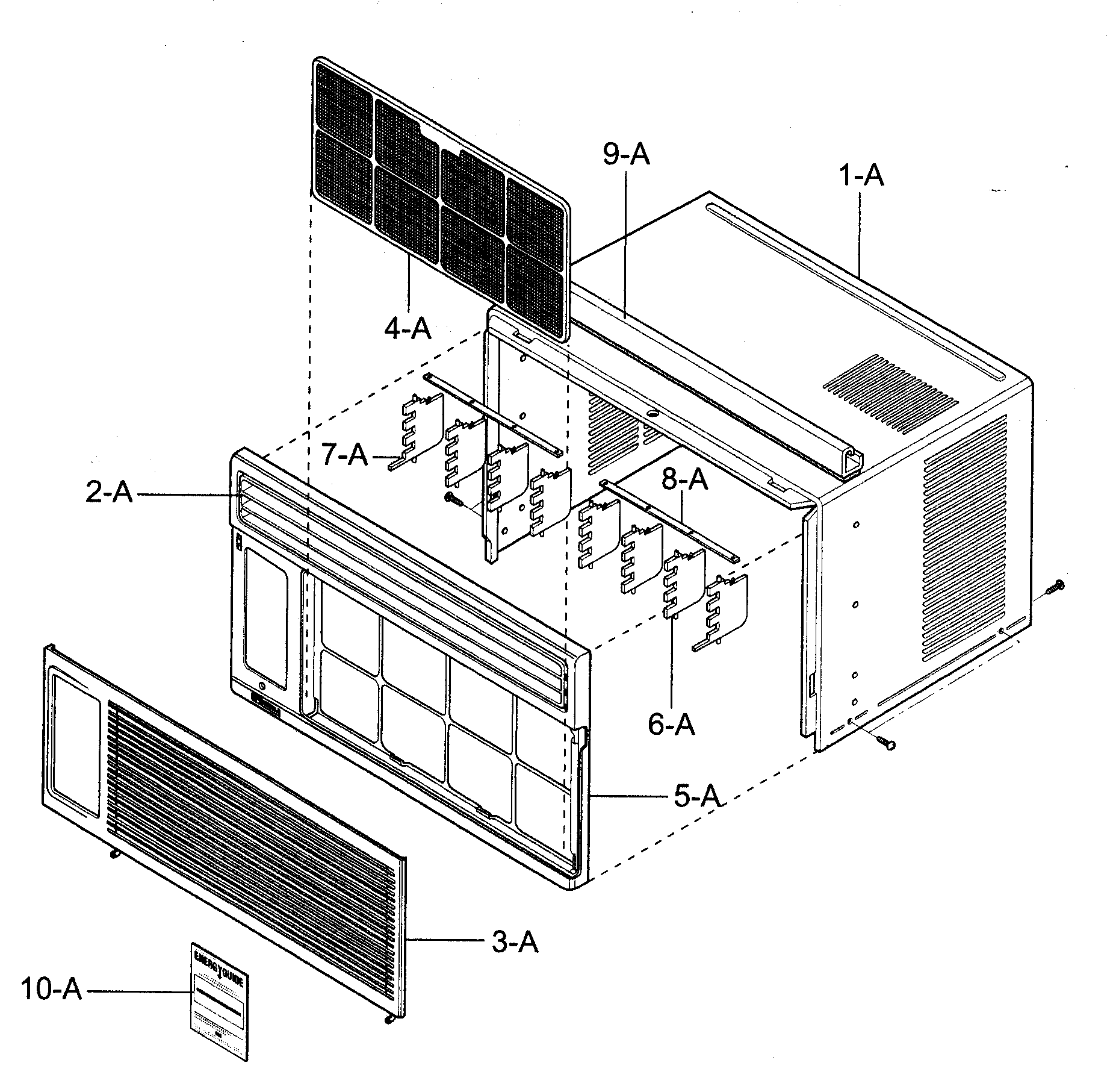 CABINET/FRONT GRILLE ASSY