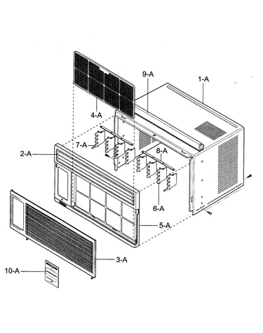 Cabinet/front grille assy