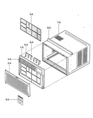 Cabinet/front grille assy
