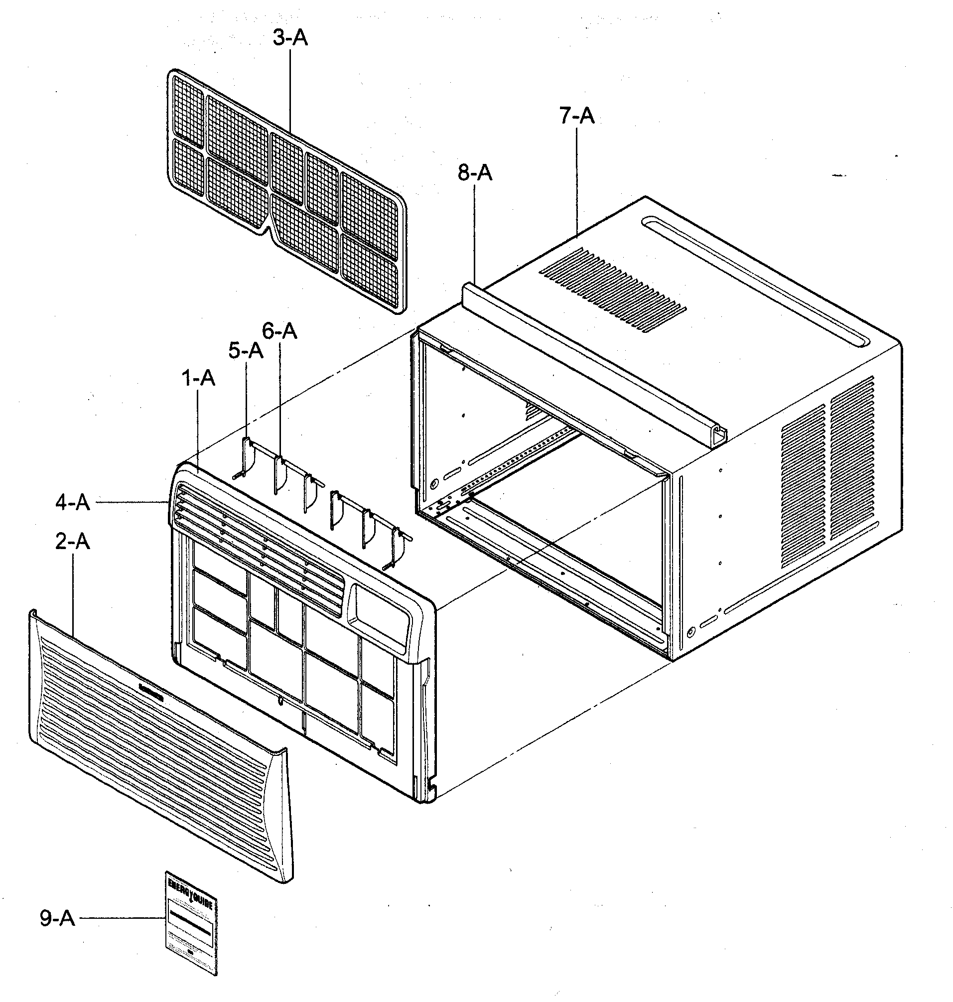 Cabinet/front grille assy