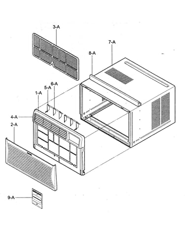 Cabinet/front grille assy