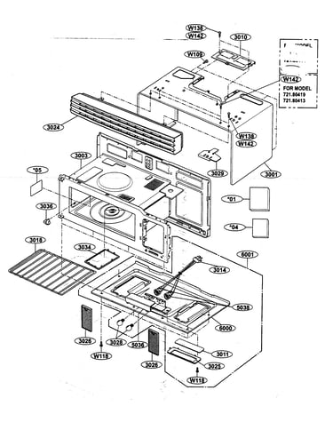 Oven cavity parts