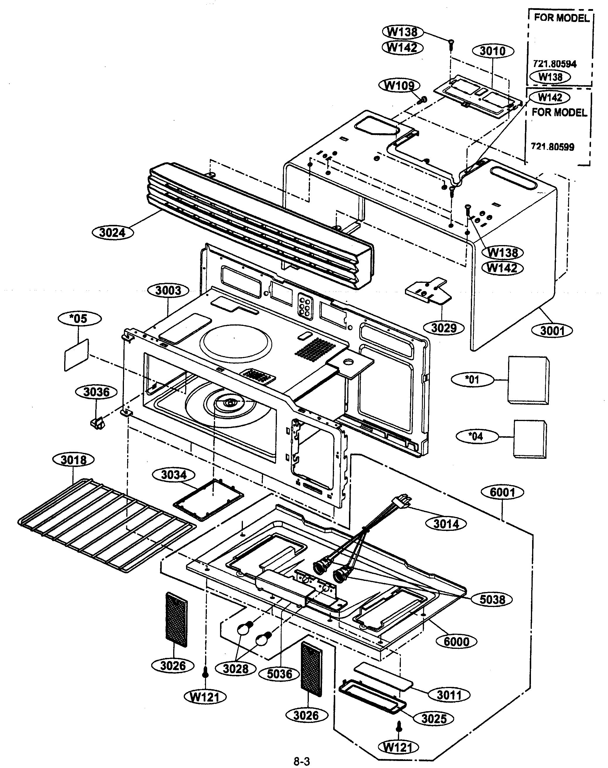 Oven cavity parts