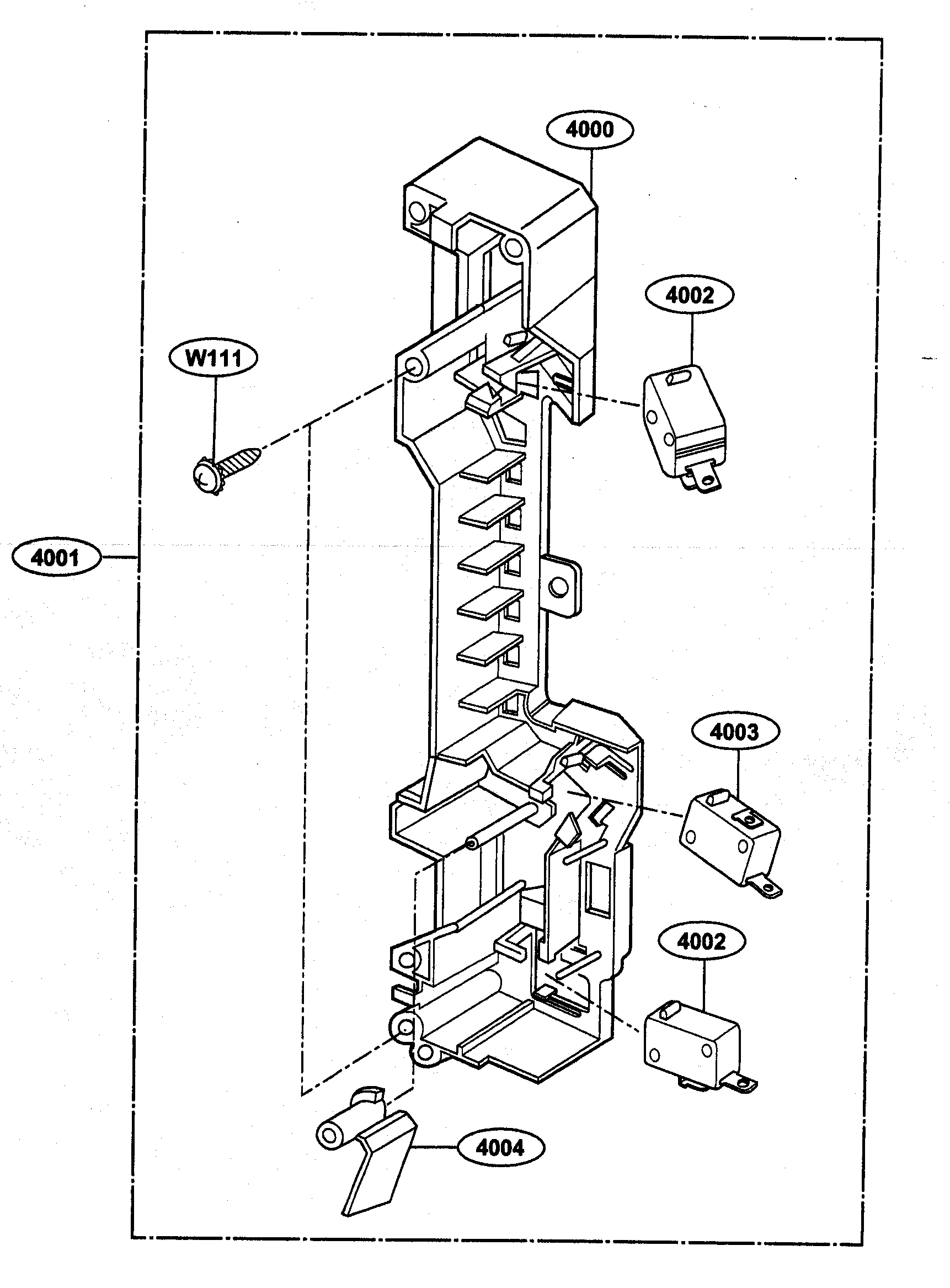 Latch board parts