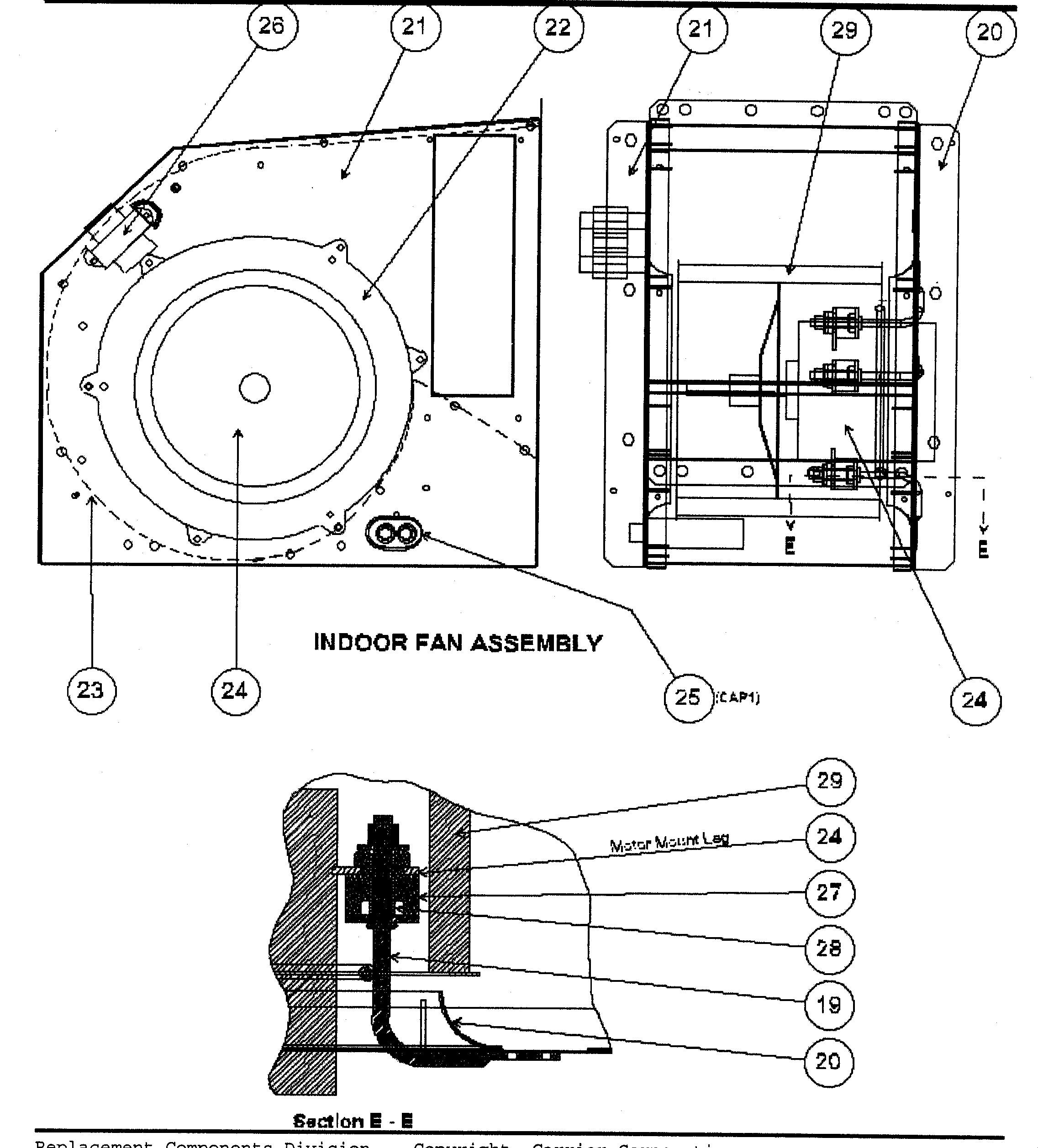 Indoor fan assy