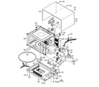Sharp R-408HS oven/cabinet parts diagram