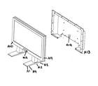 Sylvania 6842PF cabinet parts diagram