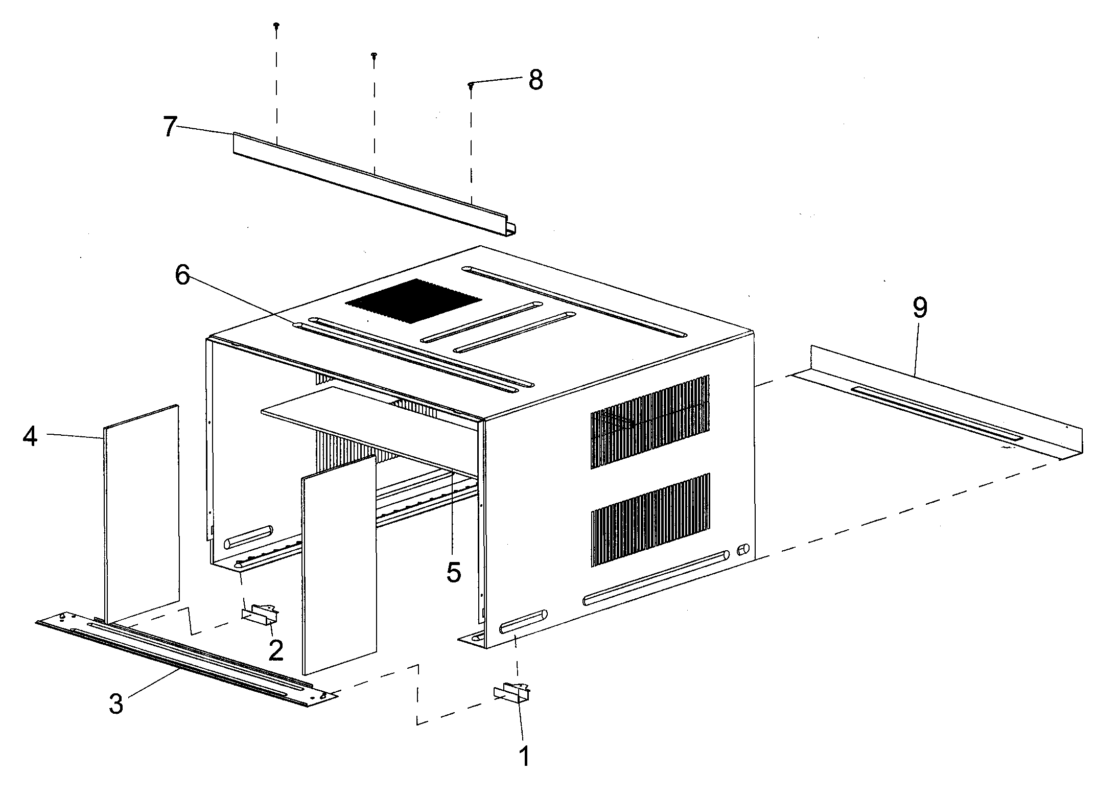Outside cabinet parts