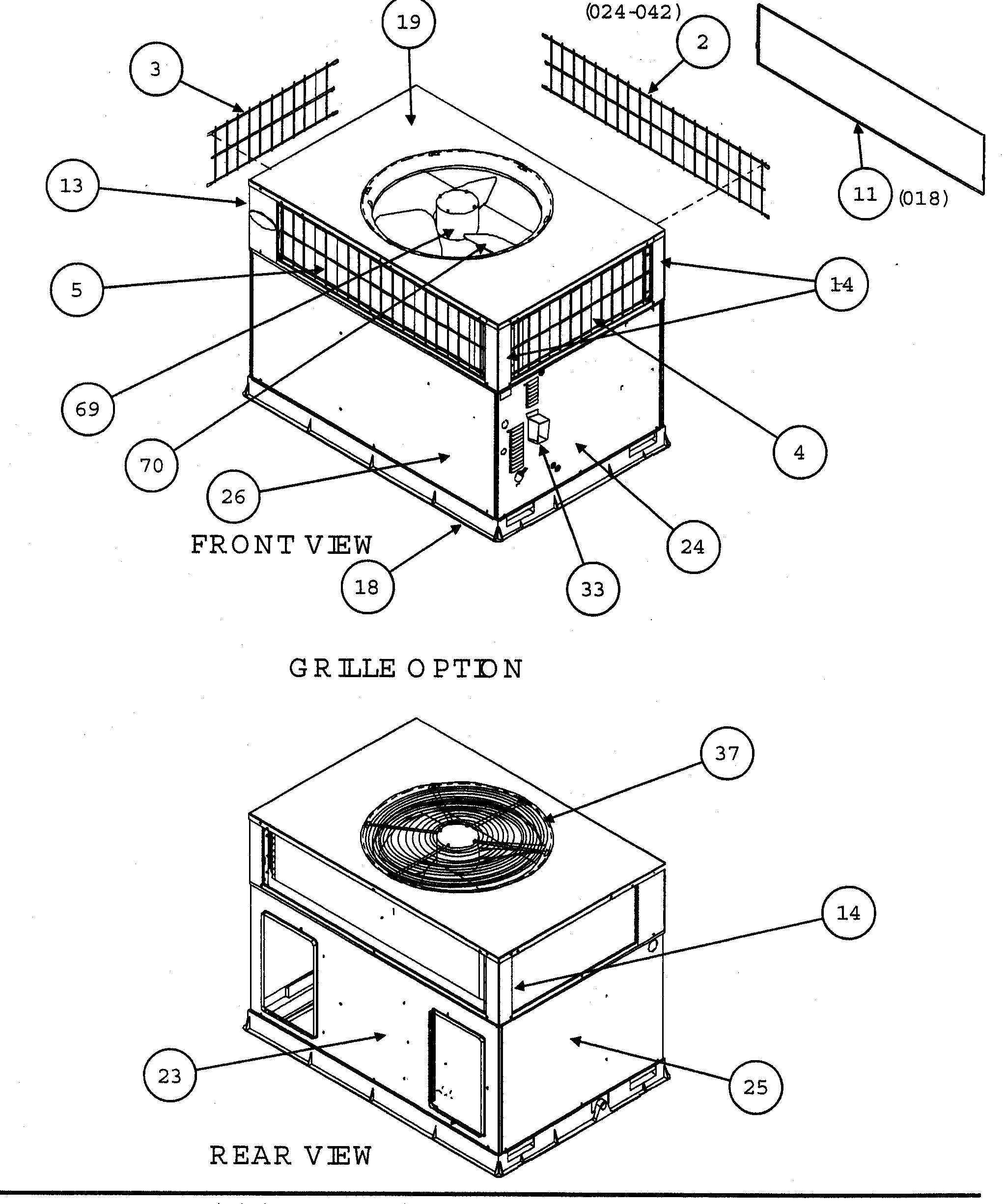 FRONT VIEW/REAR VIEW