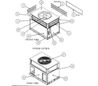 Carrier 48GS030060300 front view/grille option/rear view diagram