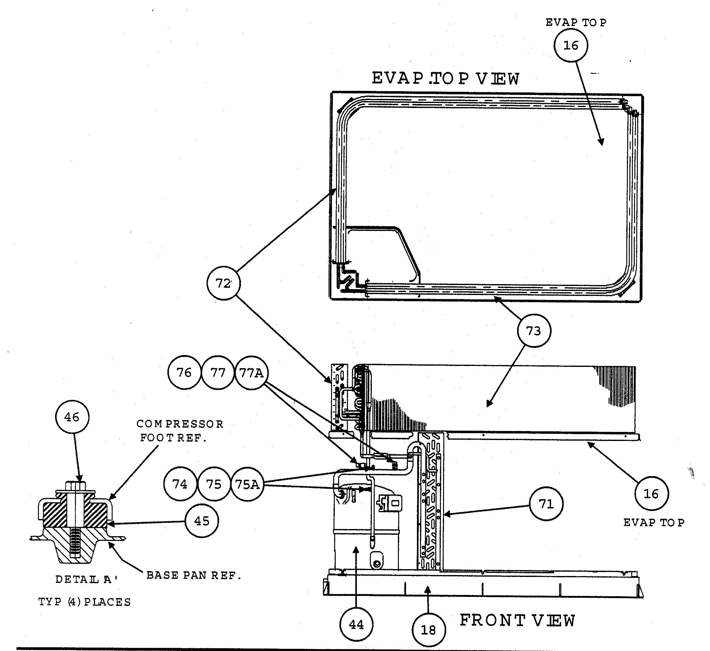 Evap top view