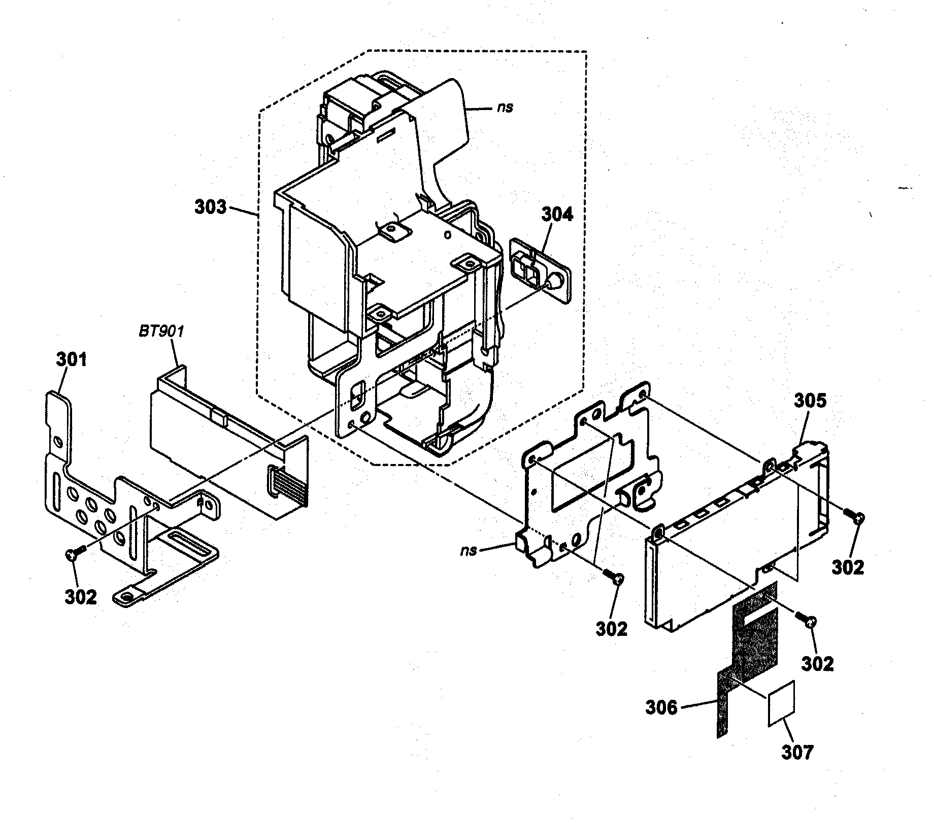 Left case assy