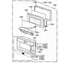 Kenmore 72163993303 door/control panel parts diagram