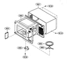 Kenmore 72165052401 oven cavity parts diagram