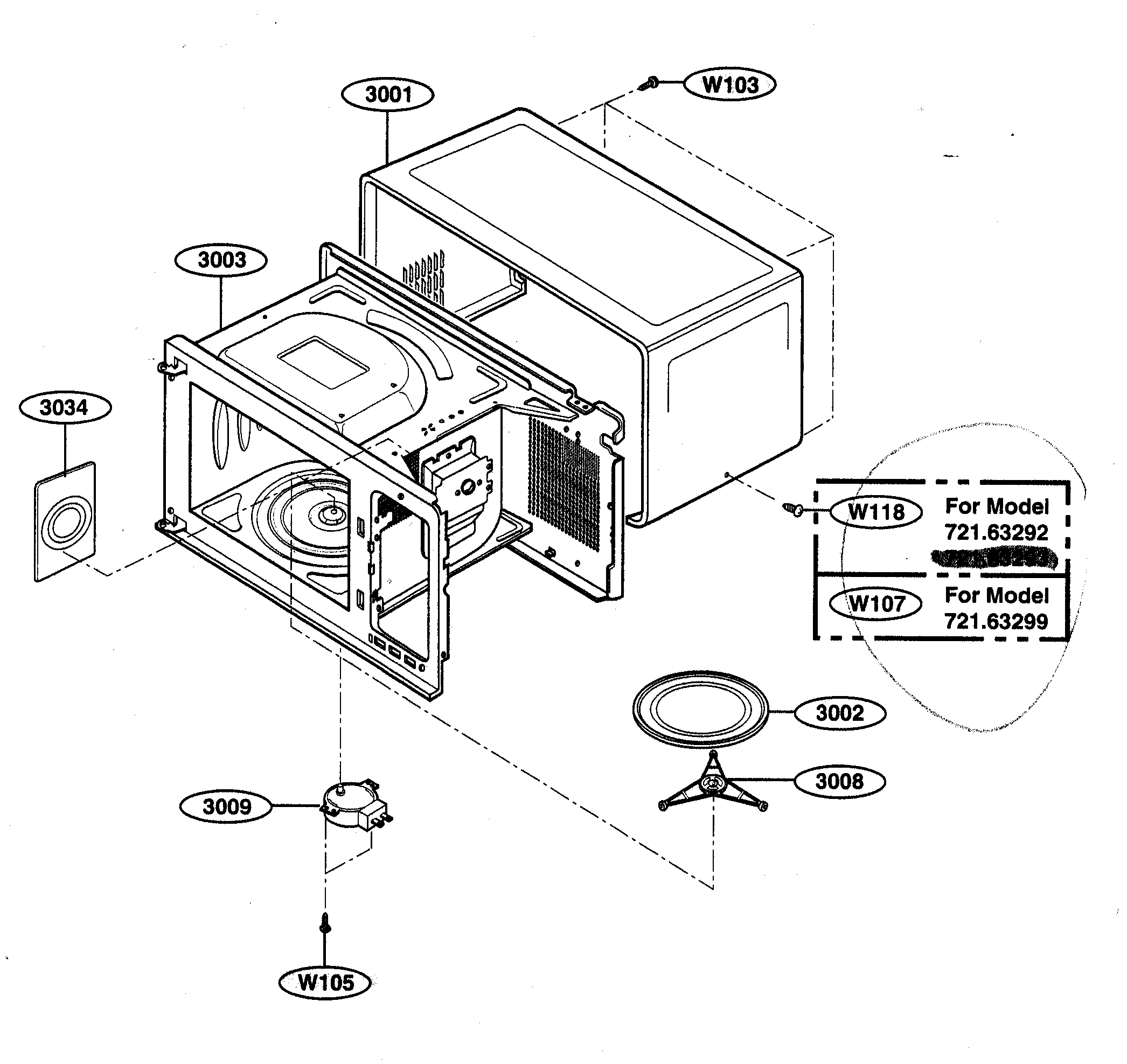 Oven cavity parts