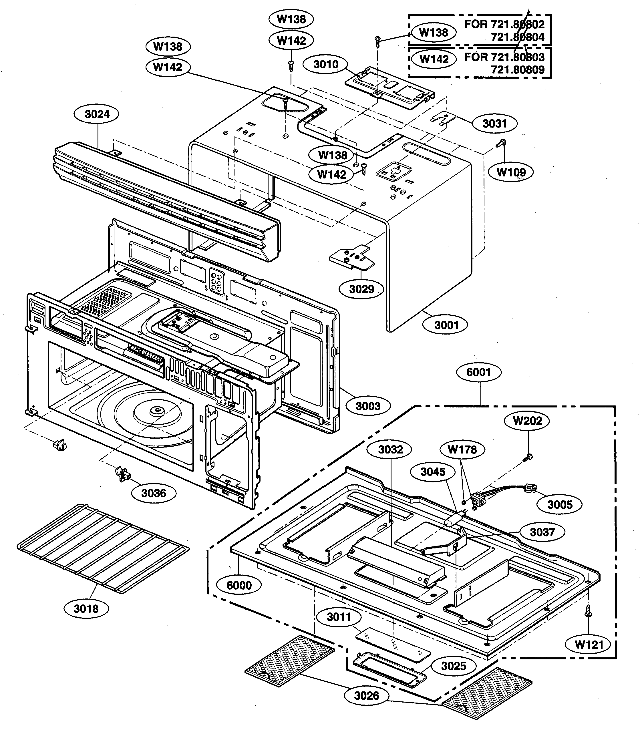 OVEN CAVITY PARTS