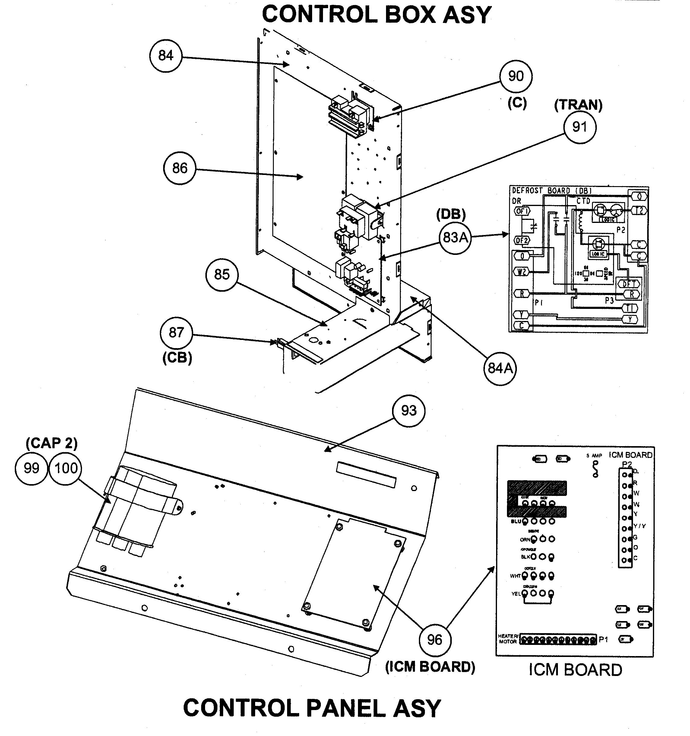 Control box ass/control panel assy