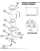 Indoor fan motor/blower assy/bottom view