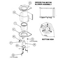 Carrier 50JS048300 indoor fan motor/blower assy/bottom view diagram