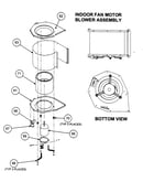 Indoor fan motor/blower assy/bottom view