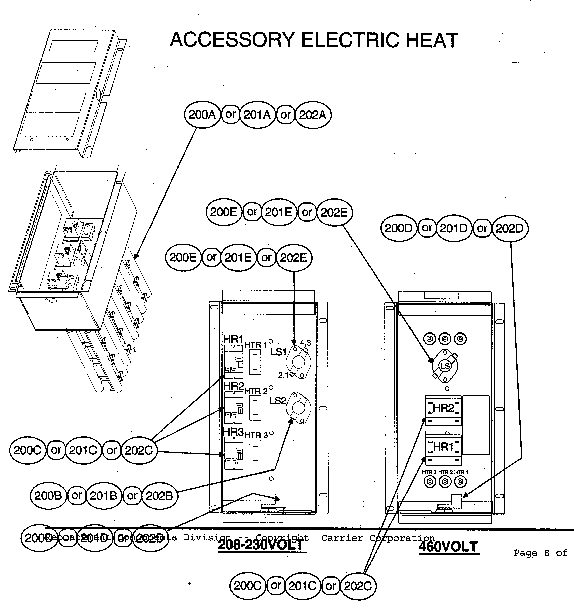 Accessory electric heat