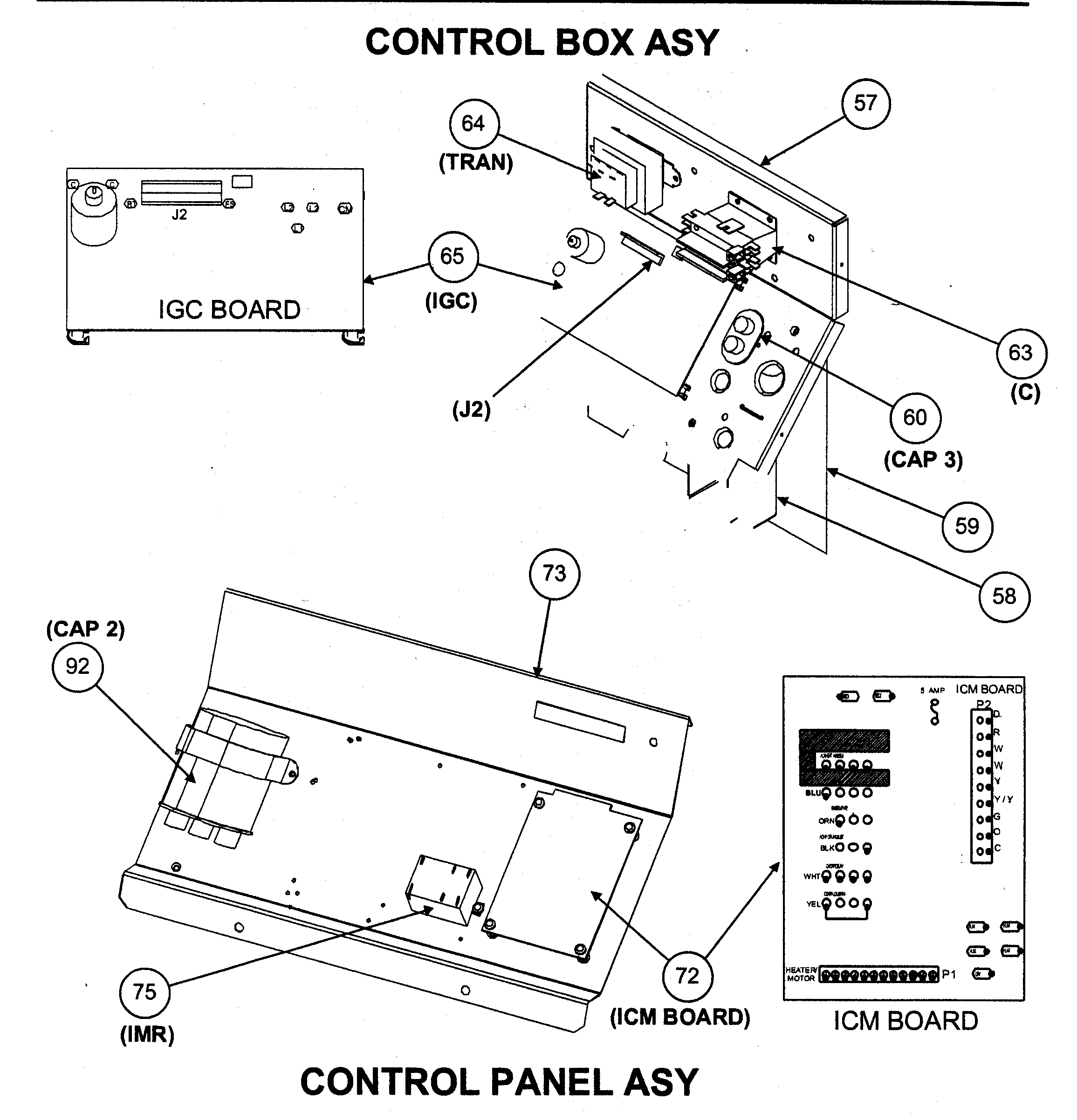Control box assy/control panel assy