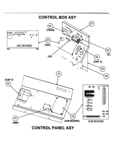 Control box assy/control panel assy
