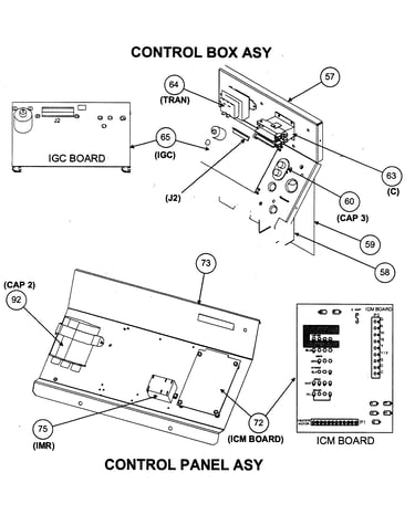Control box assy/control panel assy