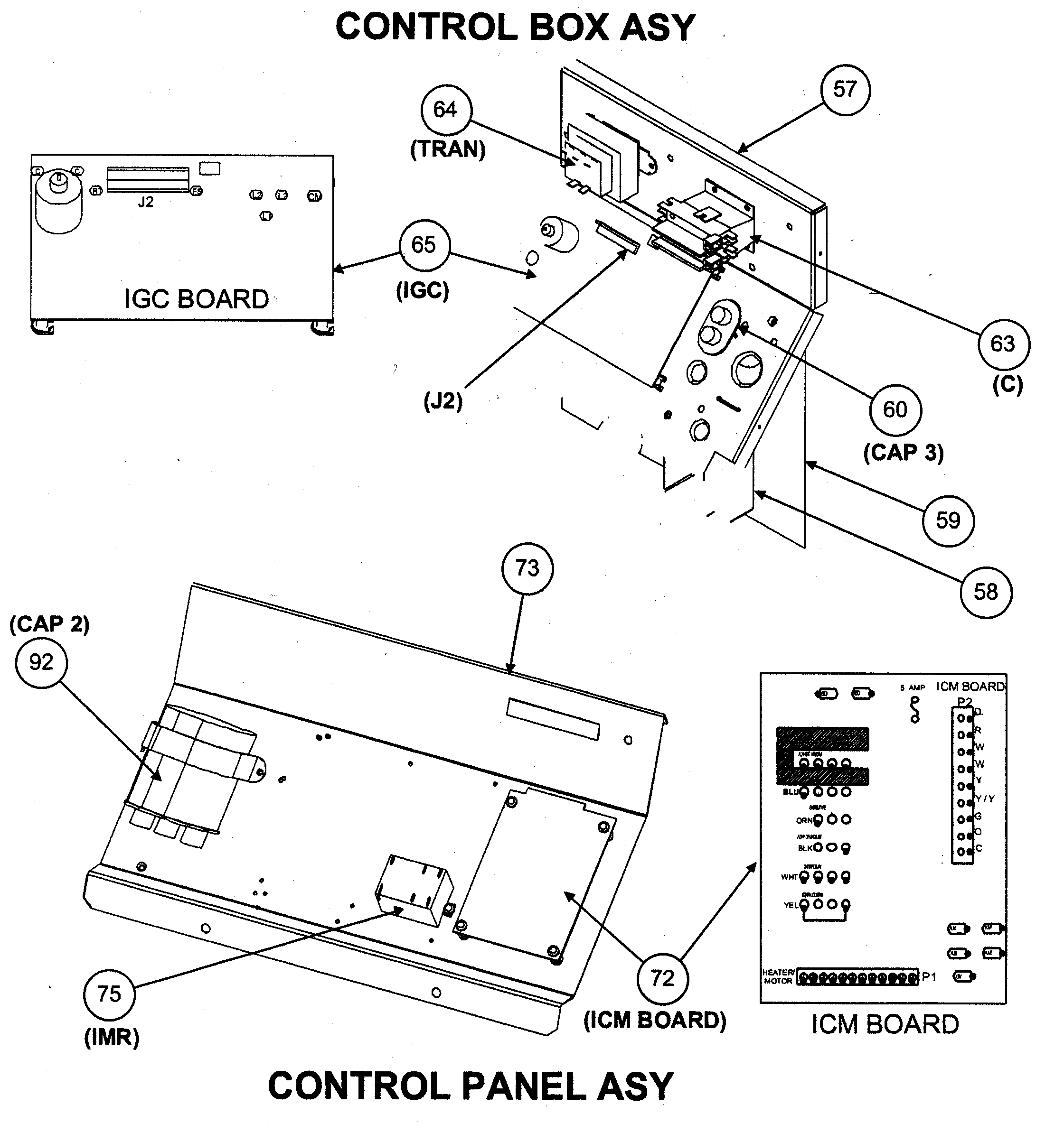 Control box assy/control panel assy