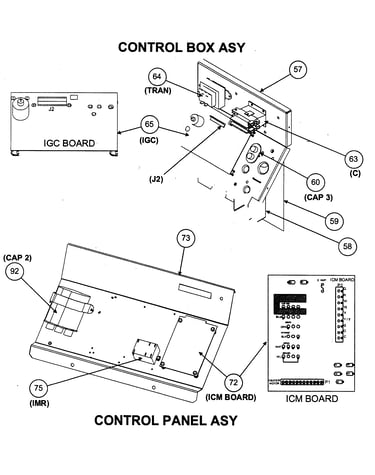 Control box assy/control panel assy